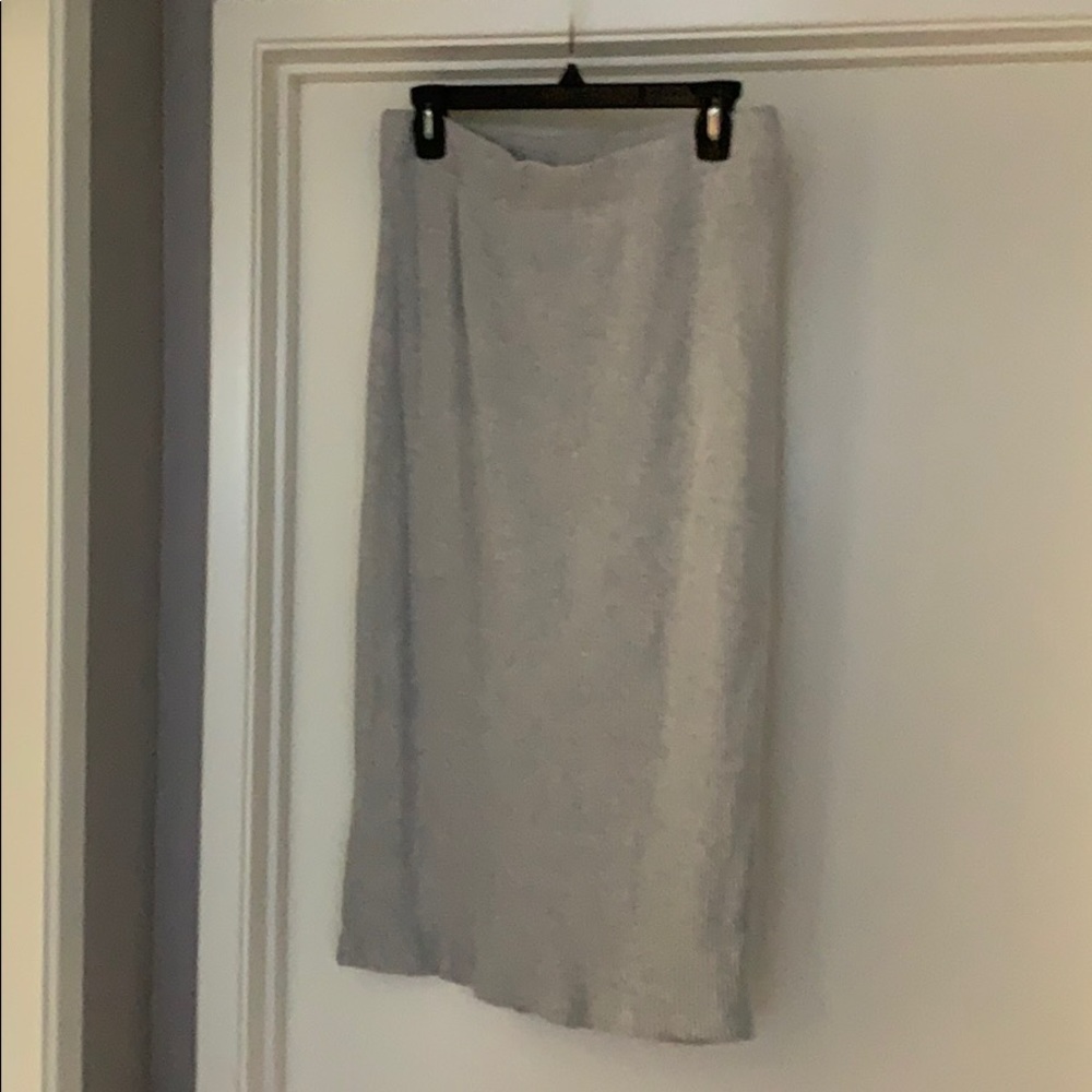 Grey long sweater skirt
